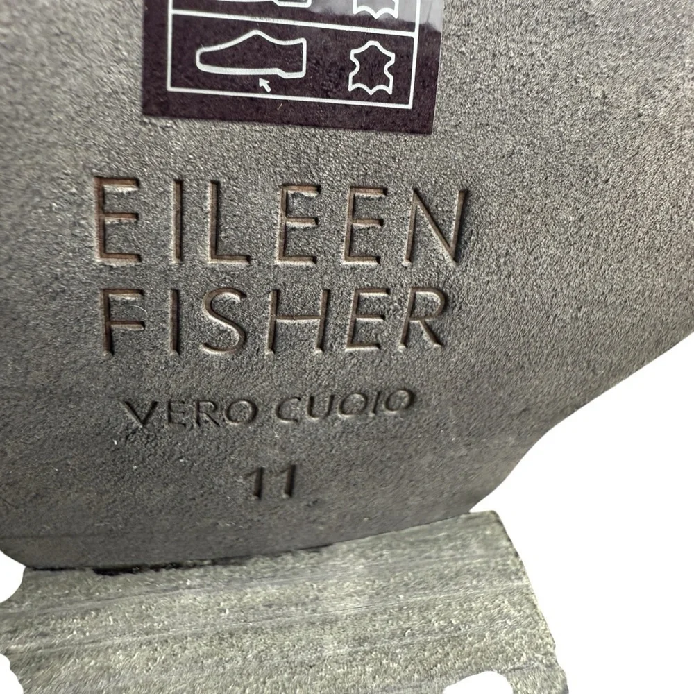 EILEEN FISHER Ankle Boot Womens 11 Tan Leather Side Zip 3” Heel MSRP: $228 READ